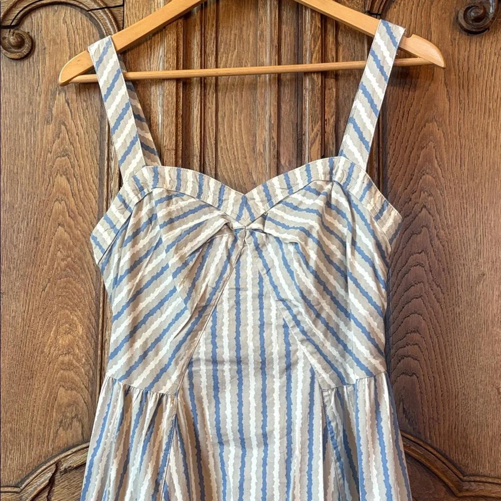 Free People Blue and White Striped Mini Dress